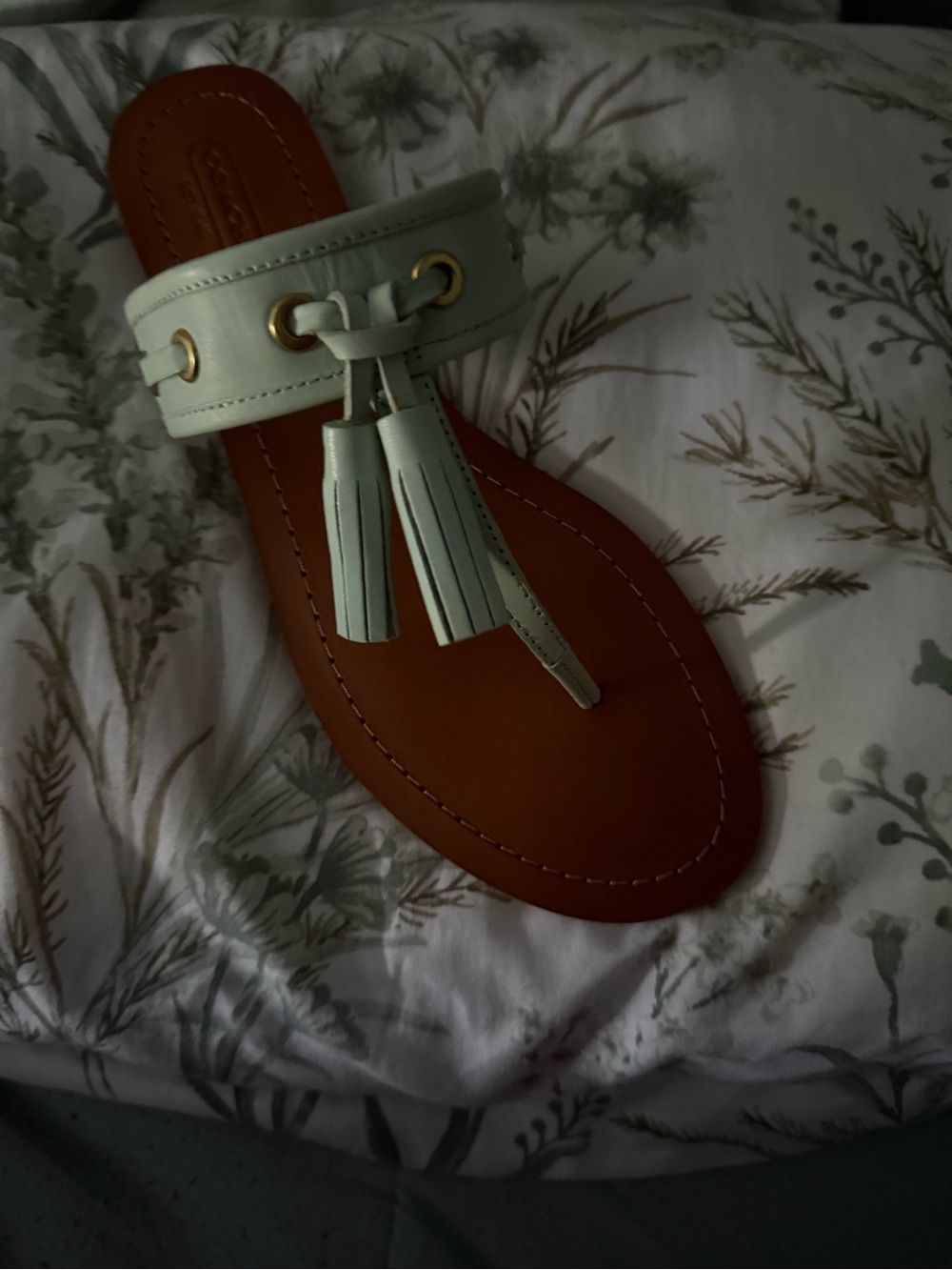 COACH BRAND NEW Mint Green Leather Sandals *******AUTHENTIC ******** - Picture 11 of 12